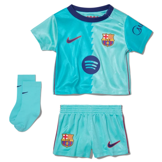 Zdjęcie produktu Trzyczęściowy strój piłkarski dla niemowląt i maluchów Nike FC Barcelona Stadium 2026 / 27 (wersja trzecia) – replika - Zieleń