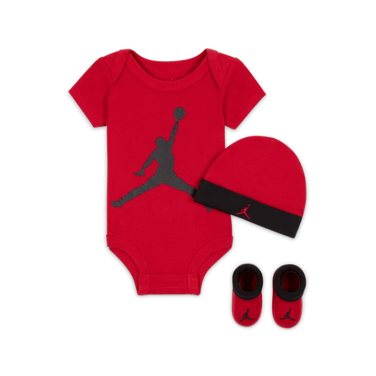 Zdjęcie produktu Trzyczęściowy zestaw dla niemowląt Jordan - Czerwony