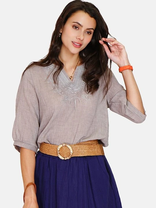 Zdjęcie produktu Tunika Le Jardin du Lin mauve