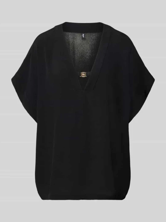 Zdjęcie produktu Tunika o kroju loose fit z czystej wiskozy Model 'DOUBLE B' Boss Czarny