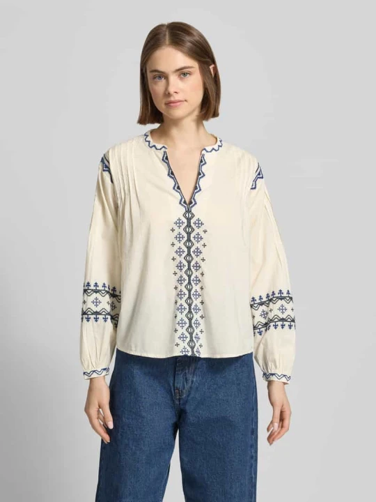 Zdjęcie produktu Tunika o krótkim kroju z czystej bawełny model 'BERNIS' Pepe Jeans Złamany biały