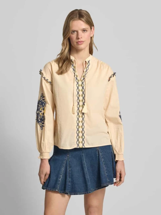 Zdjęcie produktu Tunika w kroju loose fit z czystej bawełny model 'BELIZA' Pepe Jeans Beżowy