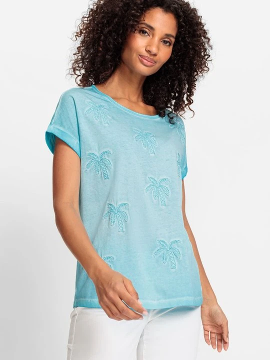 Zdjęcie produktu Turkusowa bluzka damska Cosima - Miami Vibes Olsen