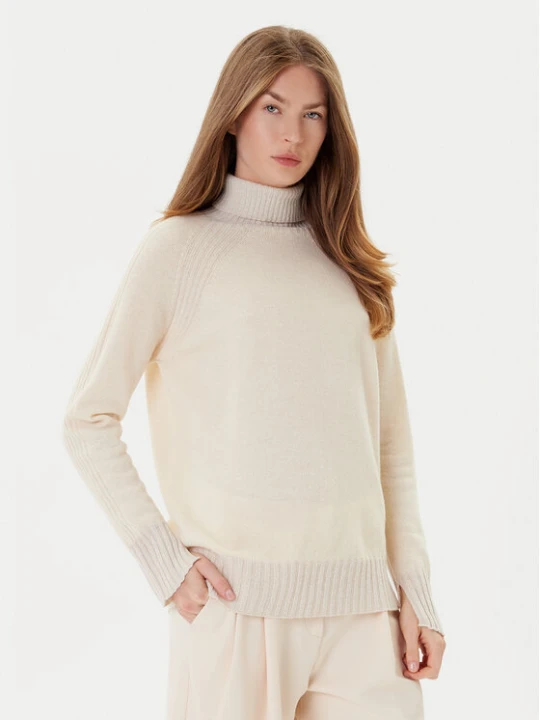Zdjęcie produktu TWINSET Golf 252TP3582 Beżowy Loose Fit