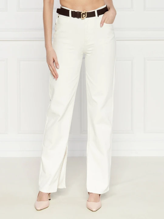 Zdjęcie produktu TWINSET Jeansy | Straight fit kremowy