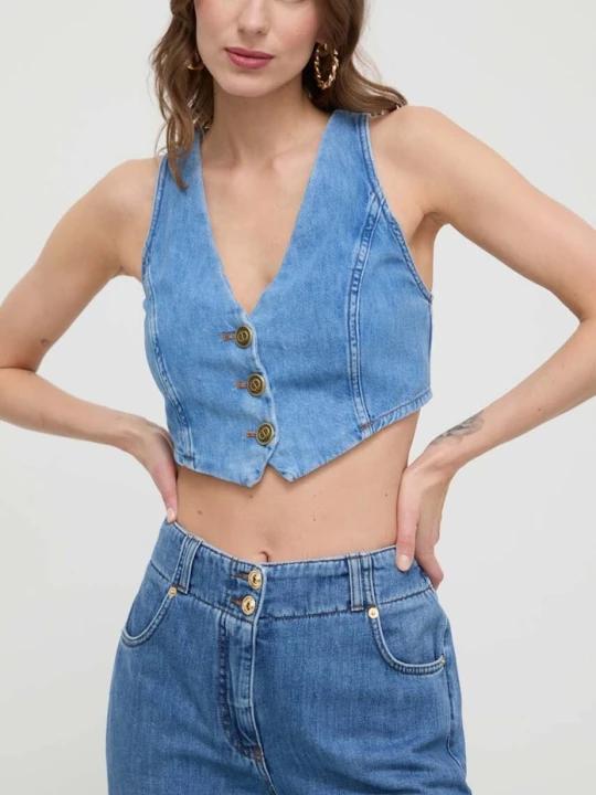Zdjęcie produktu Twinset kamizelka jeansowa niebieski