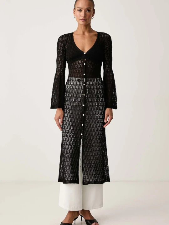 Zdjęcie produktu Twinset kardigan damski z wiskozą czarny