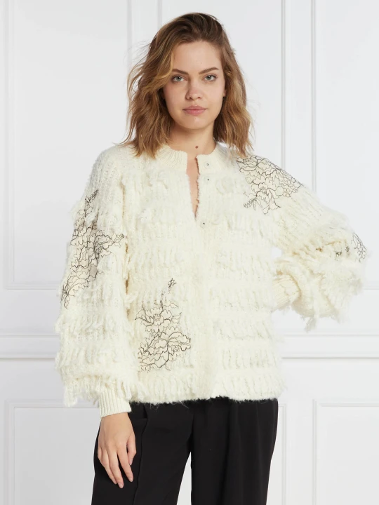Zdjęcie produktu TWINSET Kardigan | Regular Fit | z dodatkiem wełny biały