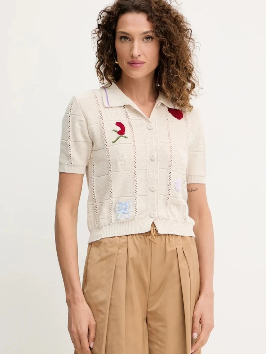 Zdjęcie produktu Twinset kardigan z wełną beżowy