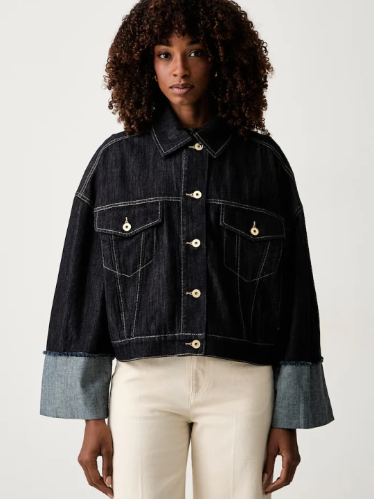 Zdjęcie produktu Twinset kurtka jeansowa damska jeansowa granatowy
