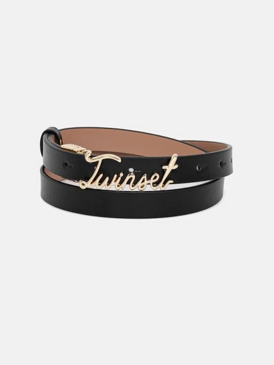 Zdjęcie produktu Twinset pasek dwustronny czarny