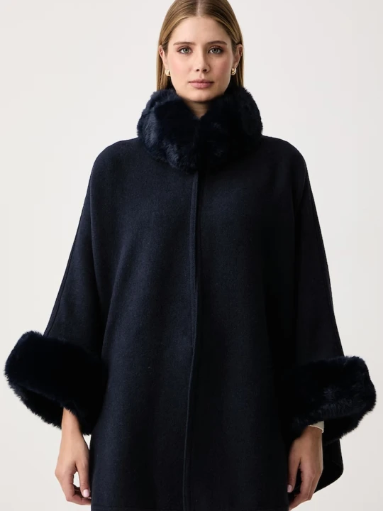Zdjęcie produktu Twinset poncho damskie granatowy
