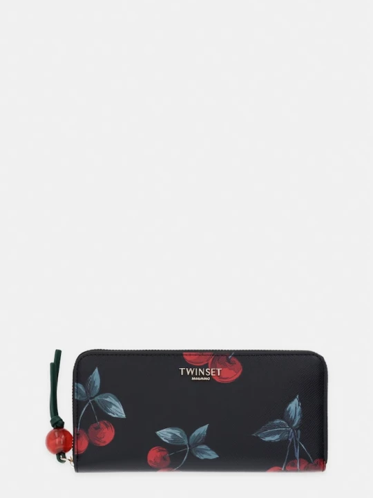 Zdjęcie produktu Twinset portfel damski z imitacji skóry czarny