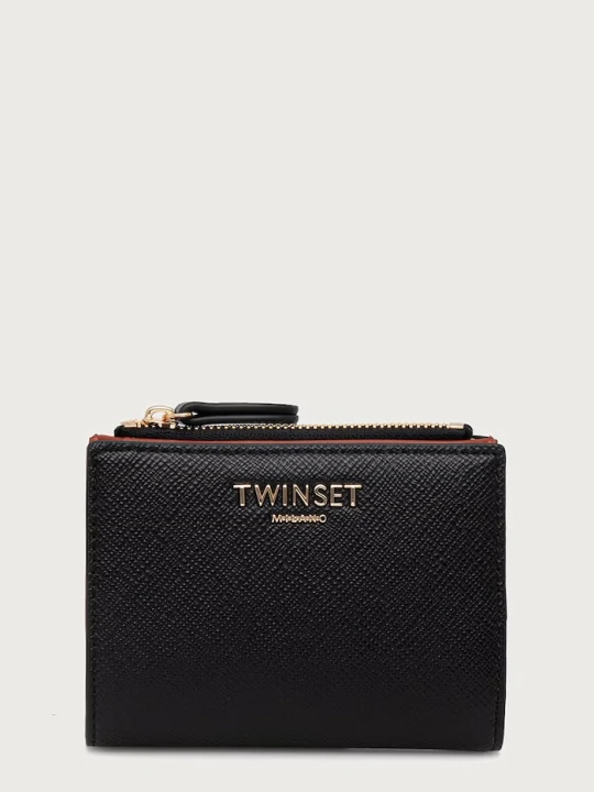 Zdjęcie produktu Twinset portfel damski z imitacji skóry czarny