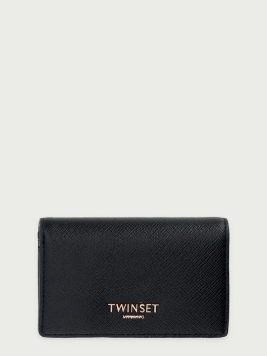 Zdjęcie produktu Twinset portfel z imitacji skóry czarny