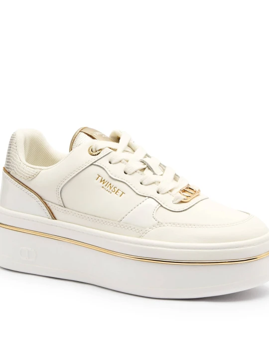 Zdjęcie produktu TWINSET Skórzane sneakersy biały
