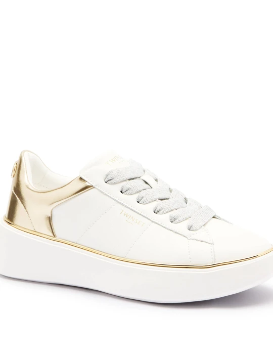 Zdjęcie produktu TWINSET Skórzane sneakersy biały