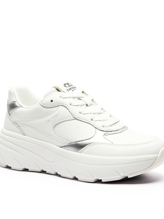 Zdjęcie produktu TWINSET Skórzane sneakersy biały