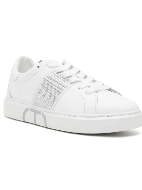 Zdjęcie produktu TWINSET Skórzane sneakersy biały