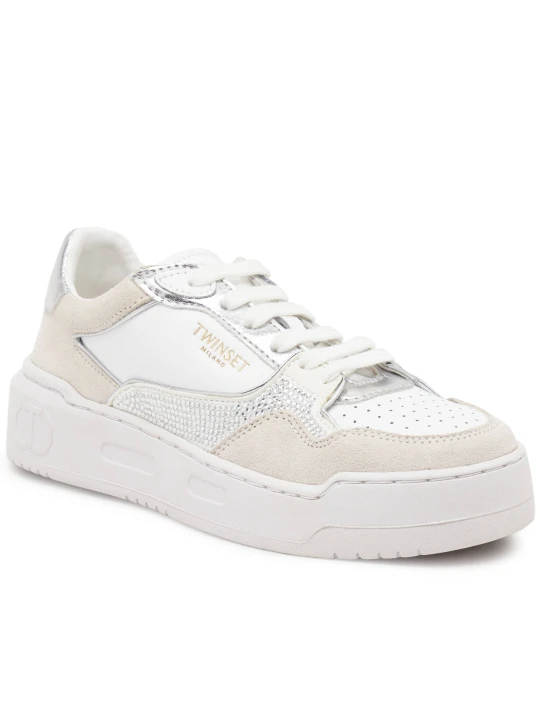 Zdjęcie produktu TWINSET Skórzane sneakersy biały