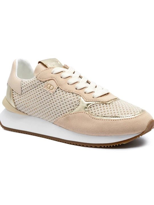 Zdjęcie produktu TWINSET Sneakersy RUNNING IN TESSUTO | z dodatkiem skóry beżowy