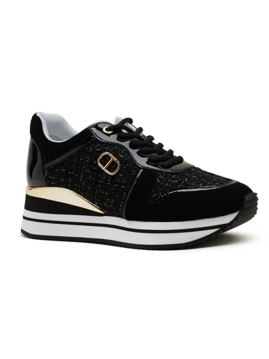 Zdjęcie produktu TWINSET Sneakersy | z dodatkiem skóry czarny