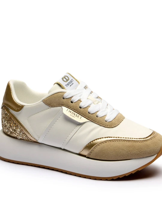 Zdjęcie produktu TWINSET Sneakersy | zamsz beżowy