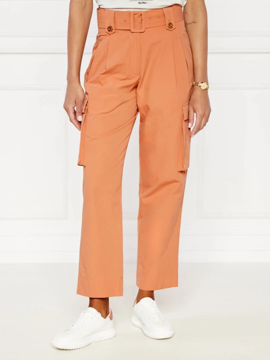 Zdjęcie produktu TWINSET Spodnie cargo | Loose fit pomarańczowy