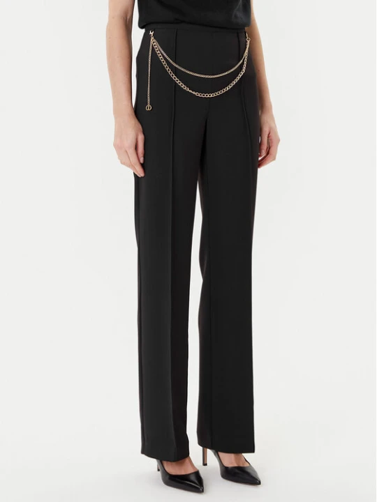 Zdjęcie produktu TWINSET Spodnie palazzo 252TP2281 Czarny Wide Leg
