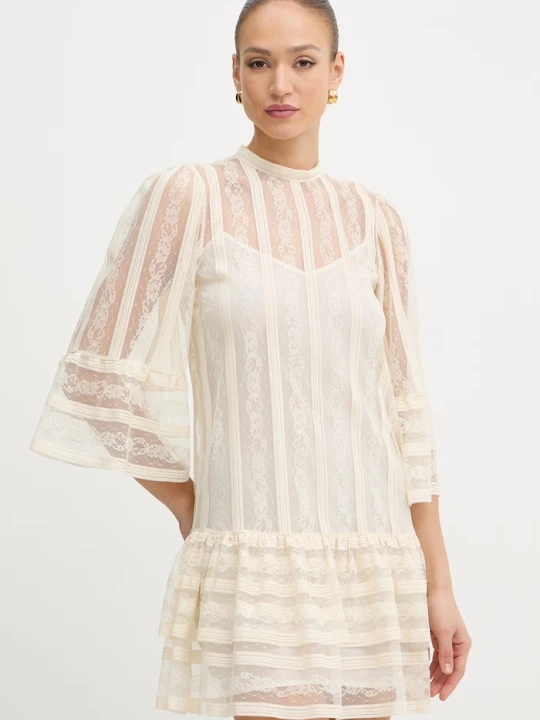 Zdjęcie produktu Twinset sukienka babydoll beżowy