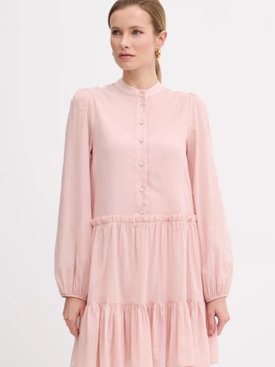 Zdjęcie produktu Twinset sukienka bawełniana różowy