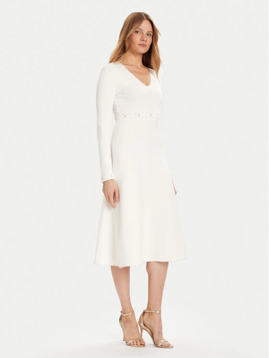 Zdjęcie produktu TWINSET Sukienka dzianinowa 252TP3271 Écru Regular Fit Kremowy