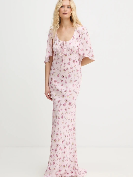 Zdjęcie produktu Twinset sukienka wiskozowa różowy