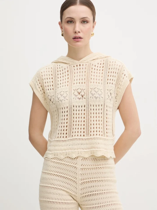 Zdjęcie produktu Twinset sweter bawełniany beżowy