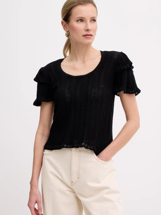 Zdjęcie produktu Twinset sweter damski bawełniany czarny