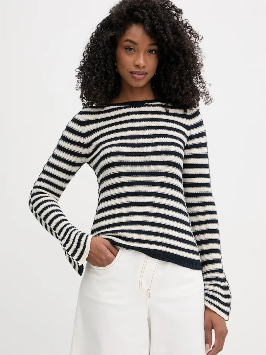 Zdjęcie produktu Twinset sweter damski z bawełną beżowy