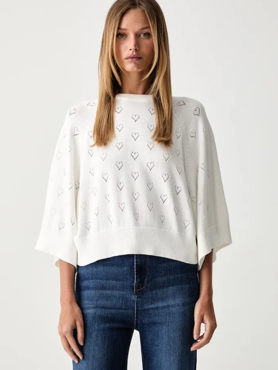 Zdjęcie produktu Twinset sweter damski z dodatkiem kaszmiru beżowy