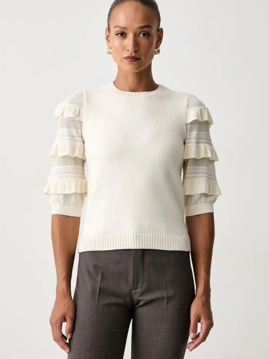 Zdjęcie produktu Twinset sweter damski z wełną beżowy