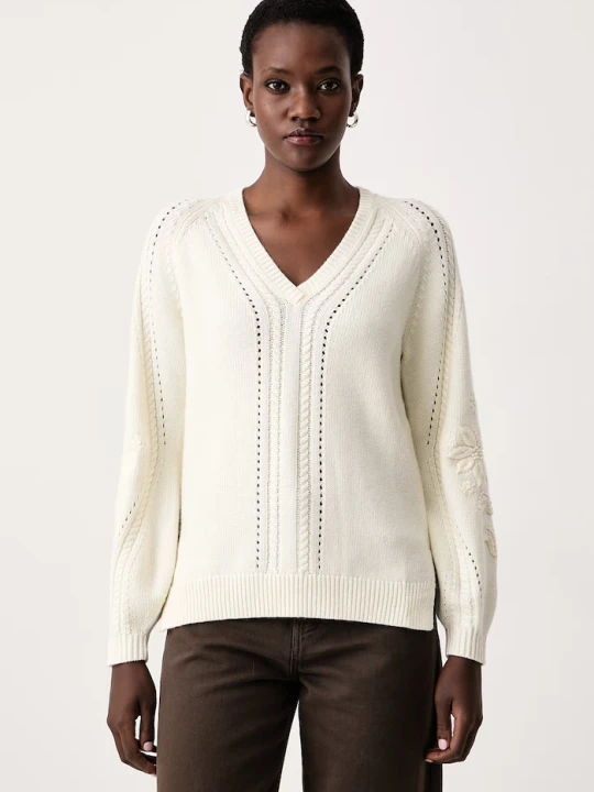 Zdjęcie produktu Twinset sweter damski z wełną beżowy