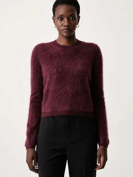Zdjęcie produktu Twinset sweter damski z wełną bordowy