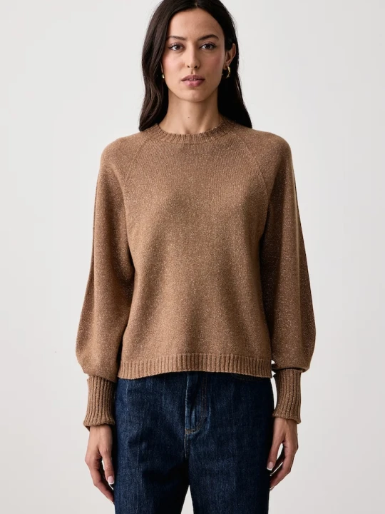 Zdjęcie produktu Twinset sweter damski z wełną brązowy