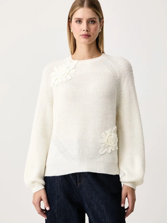 Zdjęcie produktu Twinset sweter damski z wełną i alpaką beżowy