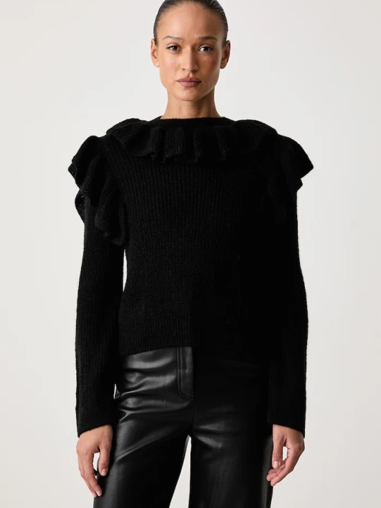 Zdjęcie produktu Twinset sweter damski z wełną i alpaką czarny