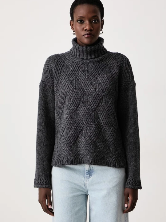 Zdjęcie produktu Twinset sweter damski z wełną szary