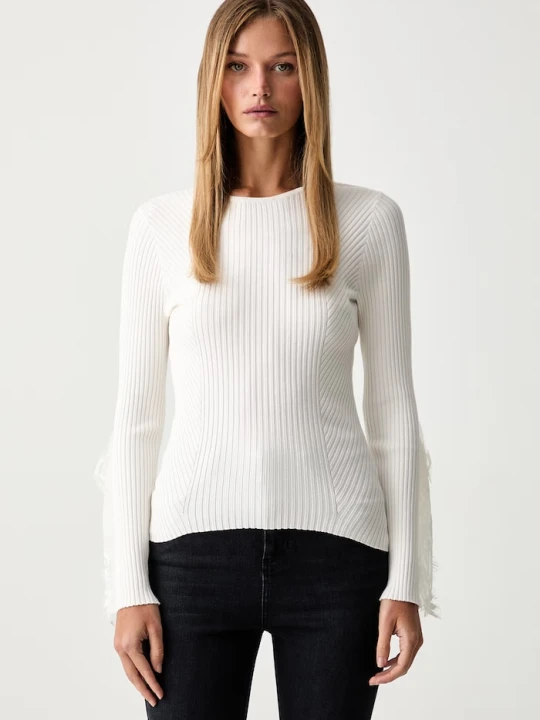 Zdjęcie produktu Twinset sweter damski z wiskozą beżowy