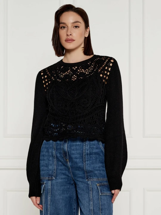 Zdjęcie produktu TWINSET Sweter | Regular Fit | z dodatkiem wełny czarny