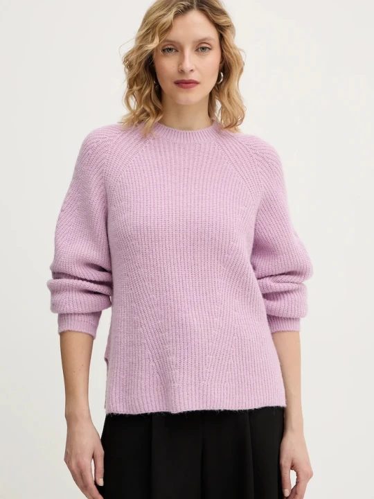 Zdjęcie produktu Twinset sweter z dodatkiem alpaki różowy