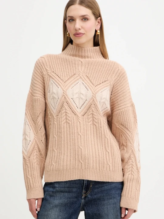 Zdjęcie produktu Twinset sweter z dodatkiem wełny pomarańczowy
