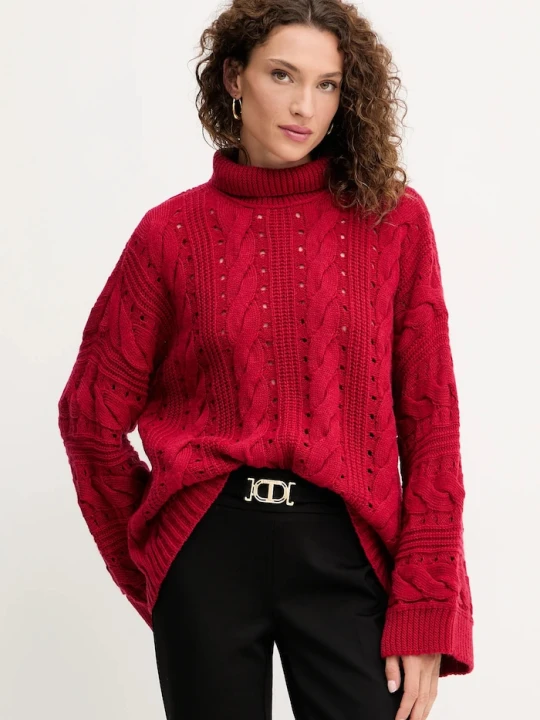Zdjęcie produktu Twinset sweter z wełną czerwony
