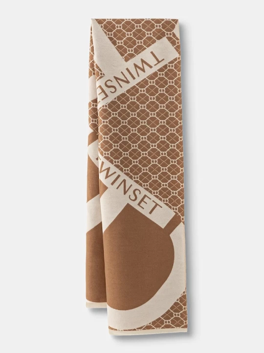 Zdjęcie produktu Twinset szalik damski brązowy